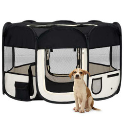 vidaXL 171007 - Parc pliable pour chien avec sac de transport 125x125x61cm