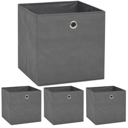vidaXL 245747 - Boîte de rangement 4 pcs Tissu non-tissé 32x32x32 cm