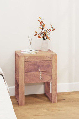vidaXL 287894 - Table de chevet 40x30x50 cm bois de teck massif