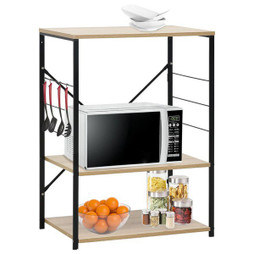 vidaXL 288235 - Armoire à micro-ondes noir et chêne 60x39,6x79,5 cm