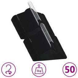 vidaXL 289921 - Cintres antidérapants 50 pcs Velours