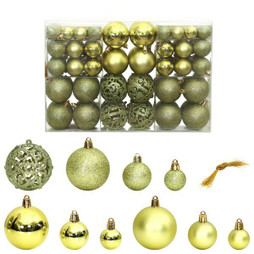 vidaXL 356103 - Boules de Noël 100 pcs vert clair 3 / 4 / 6 cm