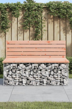 vidaXL 834375 - Banc de jardin design gabion 103x70x65cm bois massif de douglas