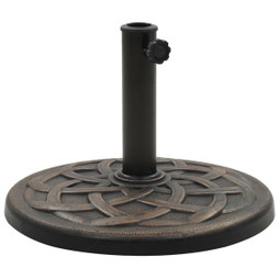 vidaXL 45201 - Socle rond de parasol Polyrésine 11 kg Bronze