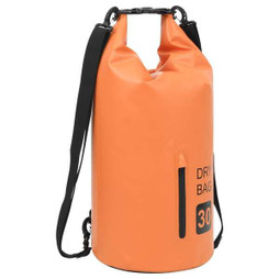 vidaXL 92786 - Dry Bag with Zipper Orange 30 L PVC