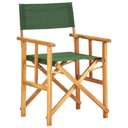 vidaXL 45953 - Chaise de metteur en scène bois massif dacacia vert