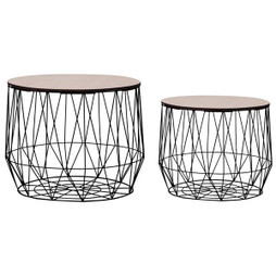vidaXL 287663 - Tables basses 2 pcs noir