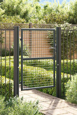 vidaXL 145772 - Portail en maille de jardin Acier galvanisé 100 x 175 cm Gris