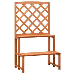vidaXL 314842 - Trellis Planter with Shelves 70x42x120 cm Solid Firwood