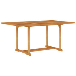 vidaXL 315103 - Table de jardin 150x90x75 cm Bois de teck massif