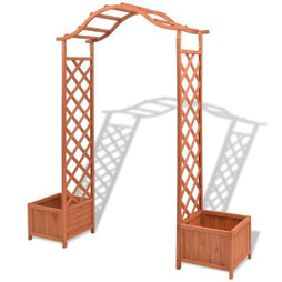 vidaXL 43371 - Arche pour rosiers avec jardinières Treillis 180x40x205 cm