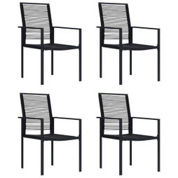 vidaXL 312172 - Chaises de jardin lot de 4 Rotin PVC