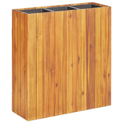 vidaXL 46573 - Jardinière surélevée avec 3 pots bois massif dacacia