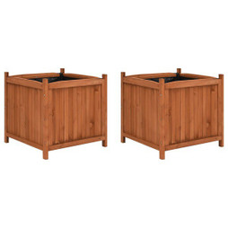 vidaXL 47250 - Jardinières surélevées 2 pcs 50x50x50 cm Bois de sapin