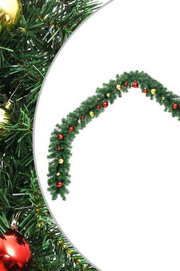 vidaXL 284306 - Guirlande de Noël décorée avec boules 10 m