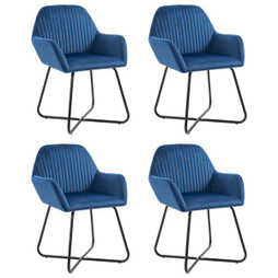 vidaXL 277005 - Chaises à manger lot de 4 Velours
