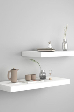 vidaXL 323812 - Étagères murales flottantes 2 pcs blanc 60x23,5x3,8 cm MDF