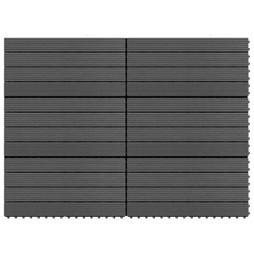 vidaXL 149029 - Carreaux de terrasse 6 pcs WPC 60x30 cm 1,08 m²