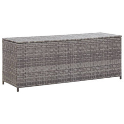 vidaXL 46460 - Boîte de rangement de jardin gris 120x50x60 cm résine tressée