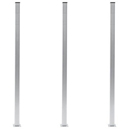 vidaXL 49077 - Poteaux de clôture 3 pcs Aluminium 185 cm