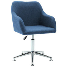 vidaXL 283473 - Chaise pivotante à manger bleu tissu
