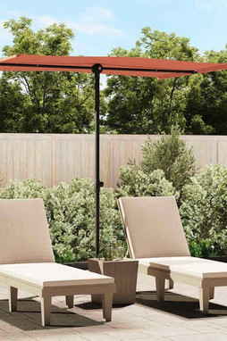 vidaXL 47341 - Parasol de jardin avec mât en aluminium 2x1,5 m Terre cuite