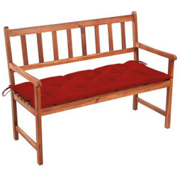 vidaXL 3063789 - Banc de jardin avec coussin 120 cm Bois dacacia massif