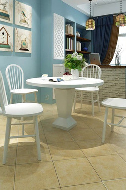vidaXL 242027 - Chaises à manger lot de 4 blanc bois dhévéa solide