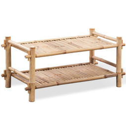 vidaXL 242490 - Étagère à chaussures 2 niveaux Bambou