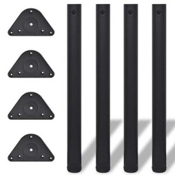 vidaXL 242148 - 4 pieds de table réglables en hauteur 710 mm