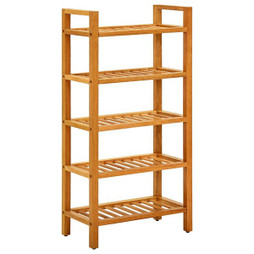 vidaXL 331747 - Étagère à chaussures à 5 niveaux 50x27x100 cm Chêne massif