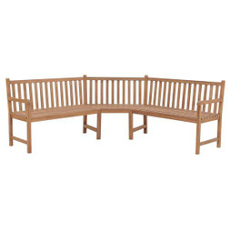 vidaXL 316625 - Banc dangle de jardin 185x185x90 cm bois de teck solide