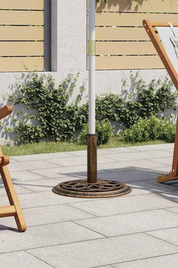vidaXL 317758 - Socle de parasol Bronze 44x44x31 cm Fonte