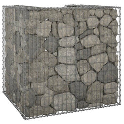 vidaXL 151298 - Mur en gabion pour poubelle Acier galvanisé 110x100x110 cm