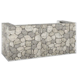 vidaXL 151300 - Mur en gabion pour poubelles Acier galvanisé 254x100x110 cm