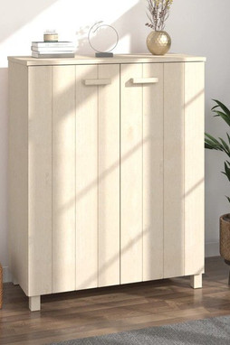 vidaXL 340516 - Armoire à chaussures HAMAR Marron miel 85x40x108 cm Pin massif
