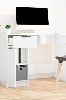 vidaXL 811499 - Bureau brillant 100x50x75 cm Bois dingénierie