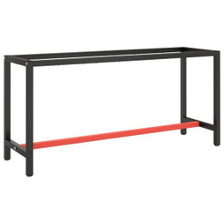 vidaXL 151452 - Cadre de banc de travail et rouge mat 170x50x79 cm Métal