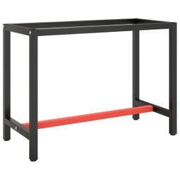 vidaXL 151450 - Cadre de banc de travail et rouge mat 110x50x79 cm Métal
