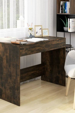 vidaXL 812996 - Bureau Chêne fumé 101x50x76,5 cm Aggloméré