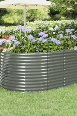 vidaXL 319059 - Lit surélevé de jardin Acier enduit de poudre 175x100x68cm gris