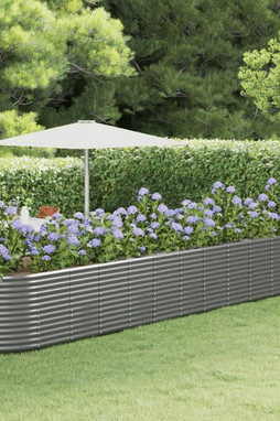 vidaXL 319084 - Lit surélevé de jardin 554x100x68cm Acier enduit de poudre