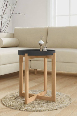 vidaXL 345595 - Table basse 41x41x48,5 cm Bois dingénierie et pin massif