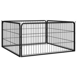 vidaXL 171794 - Parc pour chien 4 panneaux 100x50cm Acier enduit de poudre
