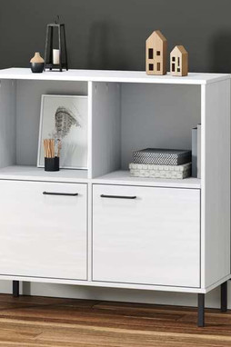 vidaXL 351017 - Bibliothèque avec pieds en métal 90x35x90,5 cm Bois OSLO