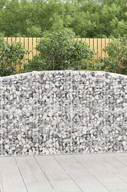 vidaXL 153415 - Panier de gabions arqué 400x50x100/120 cm Fer galvanisé