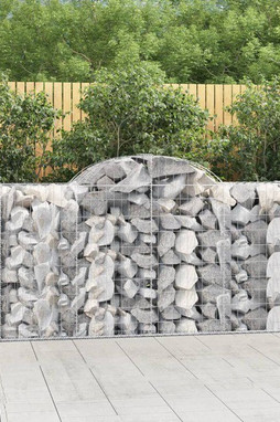 vidaXL 153495 - Panier de gabions arqué 200x50x100/120 cm Fer galvanisé