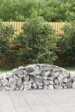 vidaXL 153512 - Panier de gabions arqué 300x50x40/60 cm Fer galvanisé