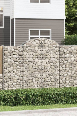 vidaXL 153497 - Panier de gabions arqué 200x50x140/160 cm Fer galvanisé
