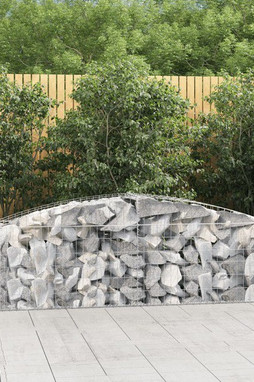 vidaXL 153533 - Panier de gabions arqué 400x50x60/80 cm Fer galvanisé